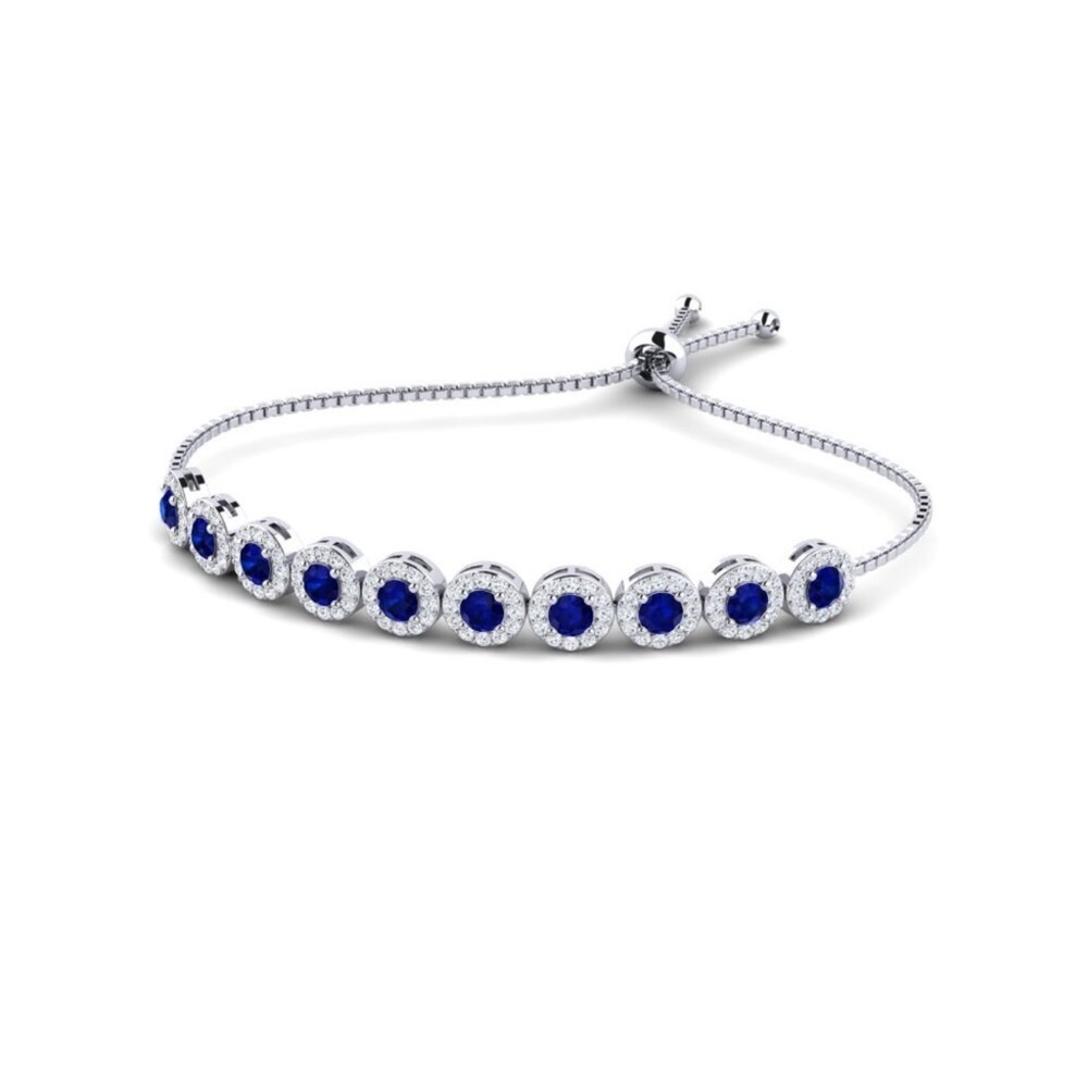 925 Silver and Blue Bracelet